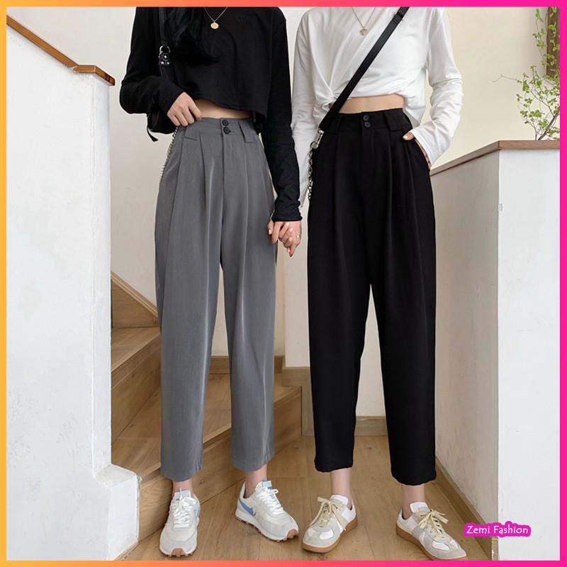 Quần Baggy Nữ ❤️ Quần Tây Nữ Ulzzang Trơn Ống Rộng | BigBuy360 - bigbuy360.vn