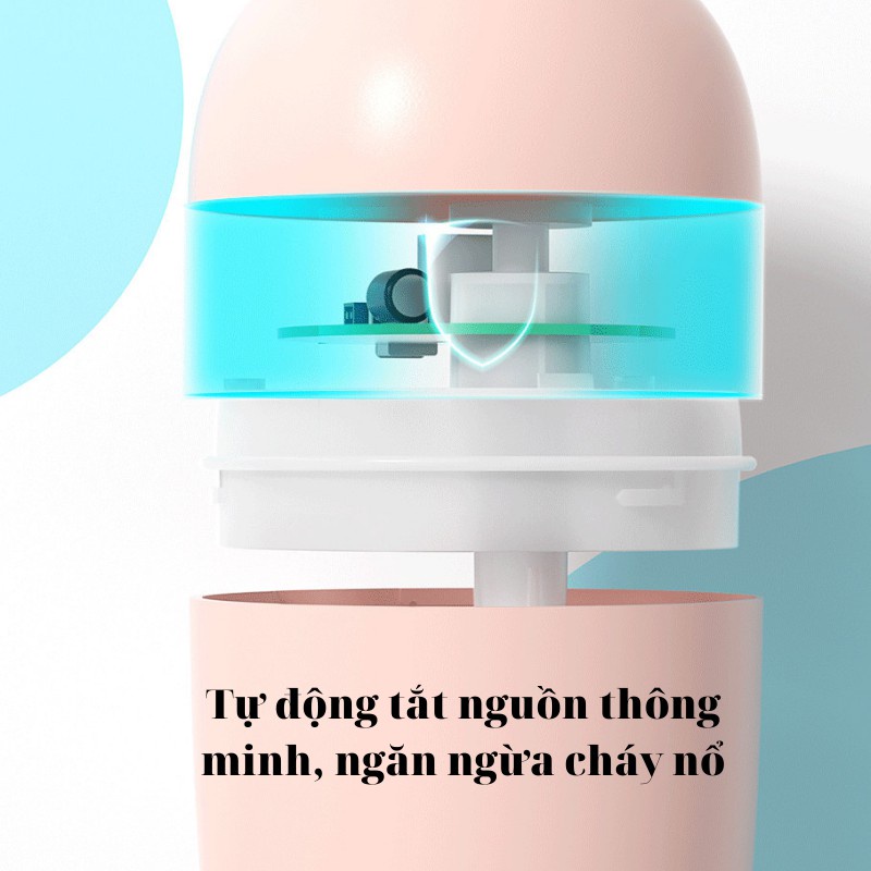 Máy xông tinh dầu mini phun sương khuếch tán tạo ẩm tỏa hương thơm dùng cho phòng ngủ xe hơi khử khuẩn đuổi muỗi