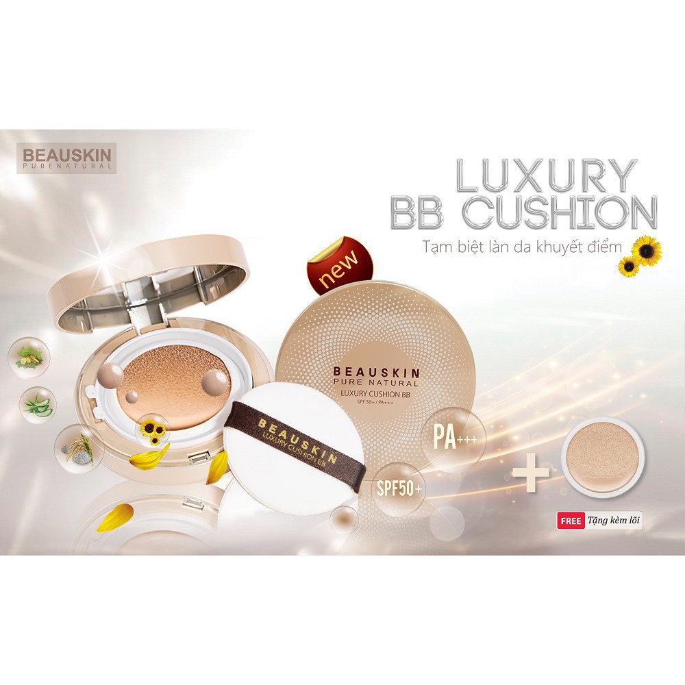 Phấn nước kiềm dầu siêu mịn Beauskin Luxury Cushion BB Hàn Quốc - Hàng chính hãng