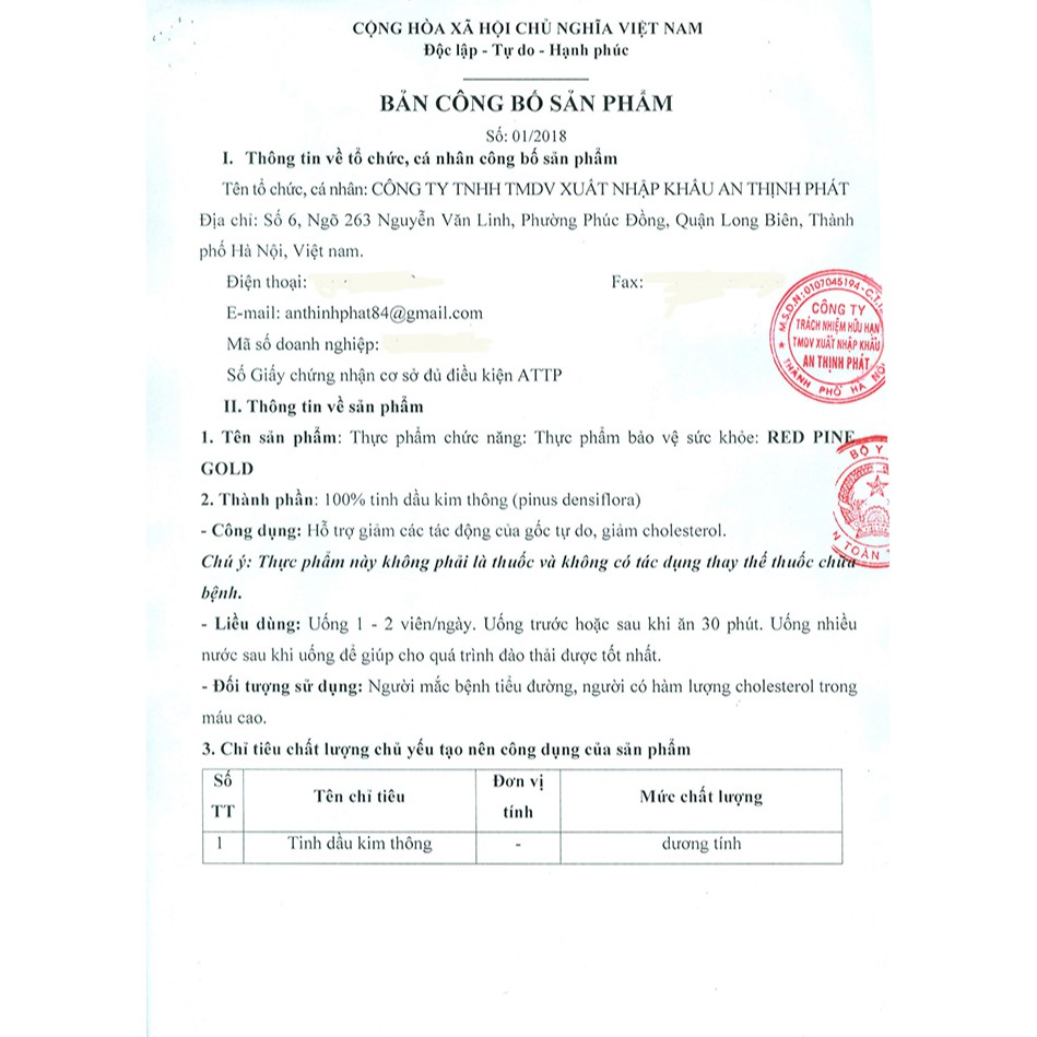 Viên Tinh Dầu Thông Đỏ Red Pine Gold