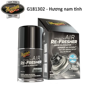 Ảnh chụp Meguiar's Xịt khử mùi, diệt khuẩn nội thất xe hơi Mùi hương nam tính - Air Refesher - Black Chrome Scent - G181302, 57 g tại Hà Nội