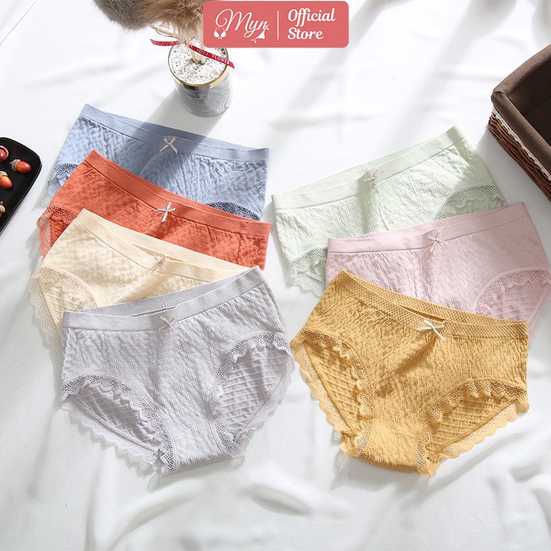 QUẦN LÓT COTTON BÈO NHÚN VIỀN REN Q 102 MYN_UNDERWEAR