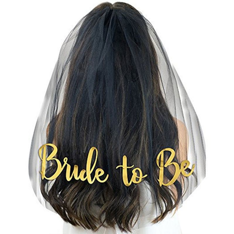 Mạng Che Mặt In Chữ Bride To Be Trang Trí Tiệc Cưới / Đính Hôn