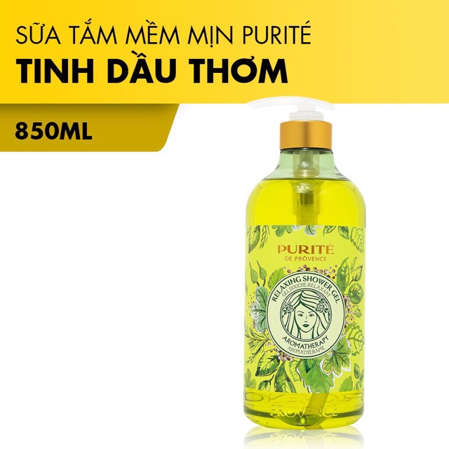 (Chính hãng, Đủ mùi) Sữa Tắm Giữ Ẩm PURITE PROVENCE 850ml