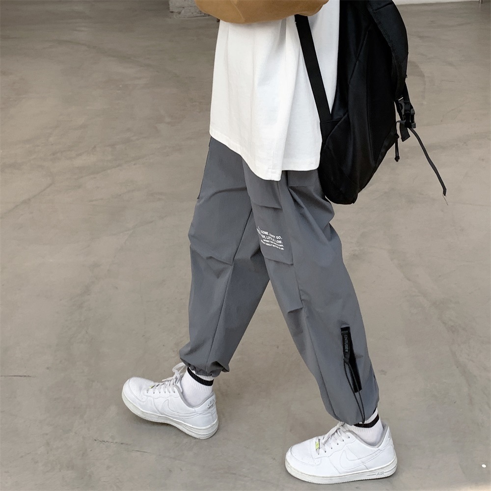 Quần Jogger Ống Rộng Màu Trơn Phong Cách Nhật Bản Size S-3Xl 2 Màu Sắc Tùy Chọn | BigBuy360 - bigbuy360.vn