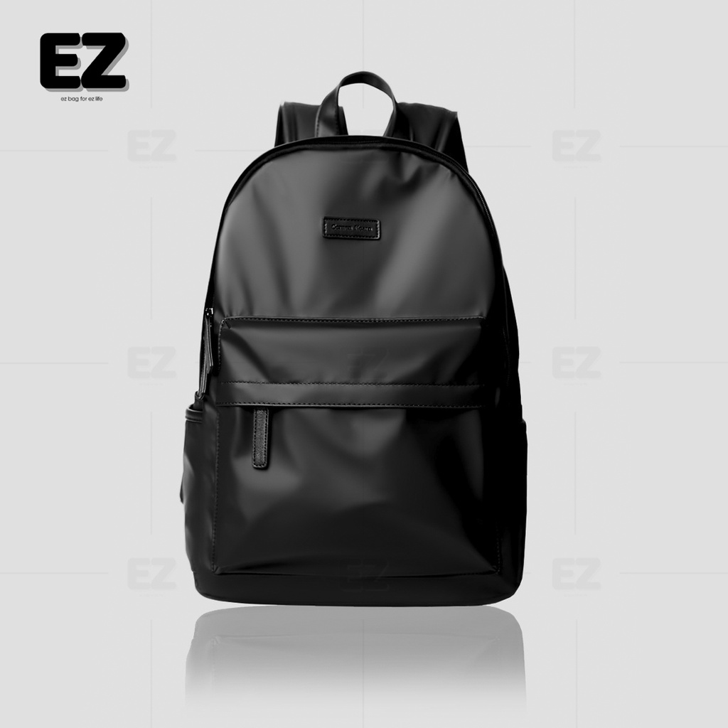 Balo đi học nam nữ basic BLT04 vải Oxford chống thấm nước, Balo đen đi học unisex thời trang đựng laptop 15.6 inch đẹp