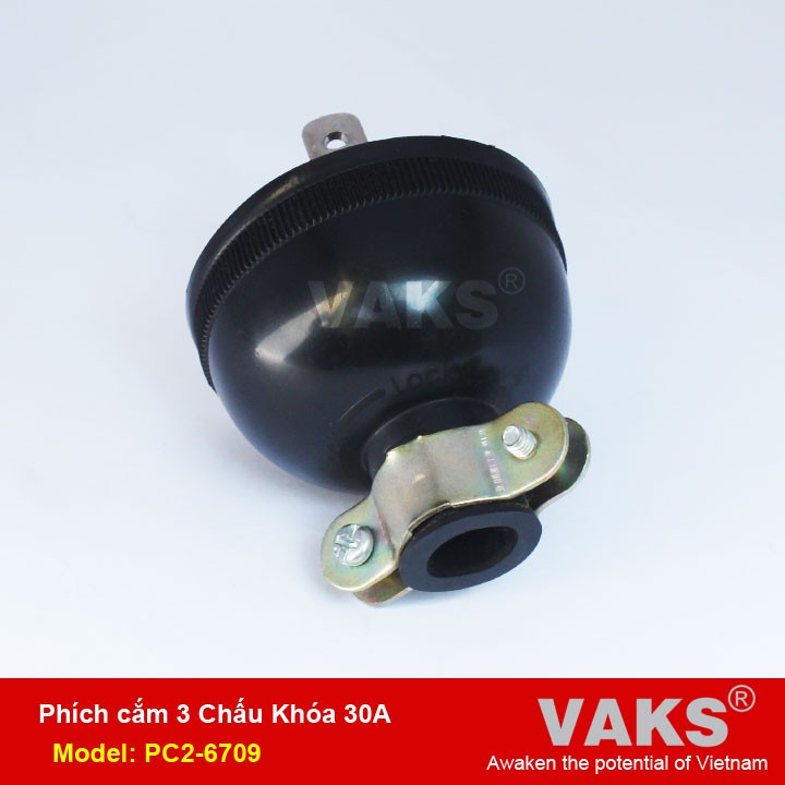 Phích cắm điện locking 1 pha 3 chấu khóa 30A - PC2-6709  - dùng trong ngành may