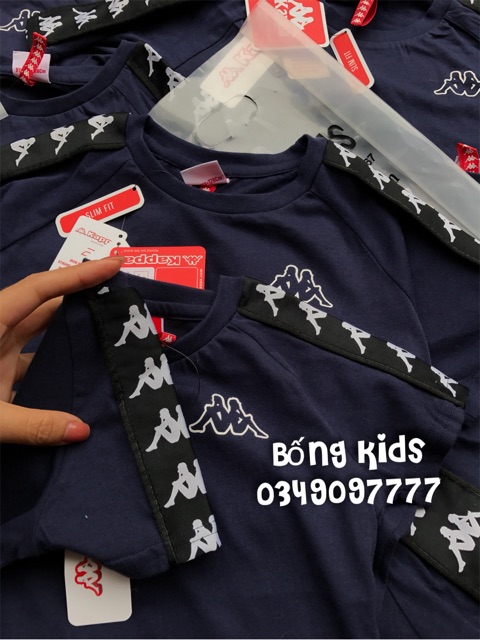Áo Pull Bé Trai Logo Dải Tay Navy K@pp@