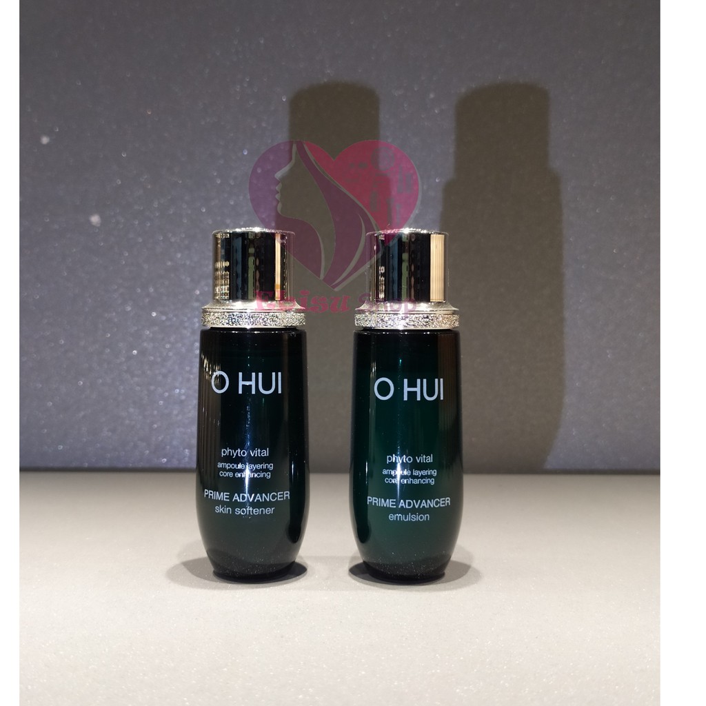 Cặp Nước Hoa Hồng Và Sữa Dưỡng Trắng, Căng Bóng Da Ohui Prime Advancer Skin Softener 20ml_HÀNG NHƯ HÌNH