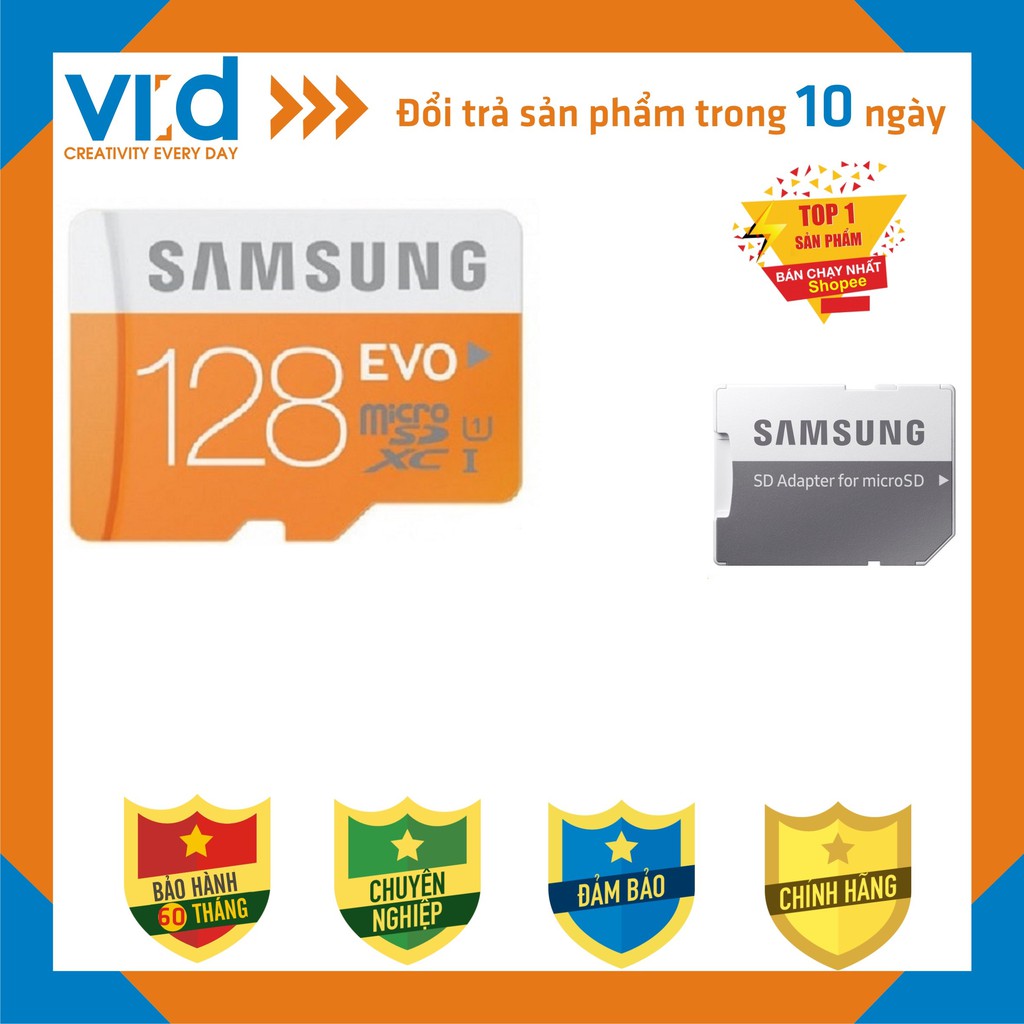 Thẻ nhớ SamSung Micro SDXC UHS-1 Card 128GB - Bảo hành 5 năm