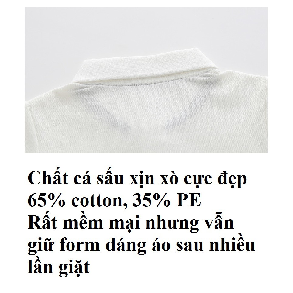 Áo Bé Trai 🍓Chất Cá Sấu xịn🍓 Áo Polo Bé Trai Cao Cấp Áo Thun Có Cổ Cho Bé In Hình Cá Sấu Size Từ 0 Đến 5 Tuổi