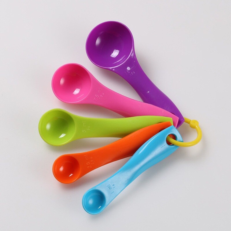 Bộ 5 thìa đong định lượng làm bếp, làm bánh cao cấp (thìa đo lường)