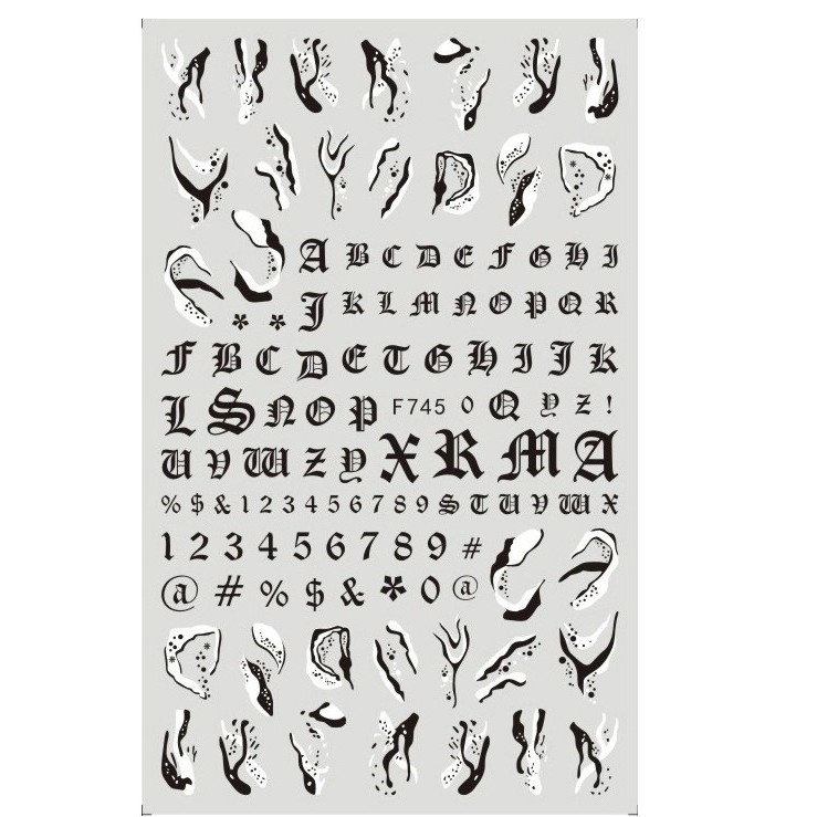 sticker hình chữ cái độc đáo