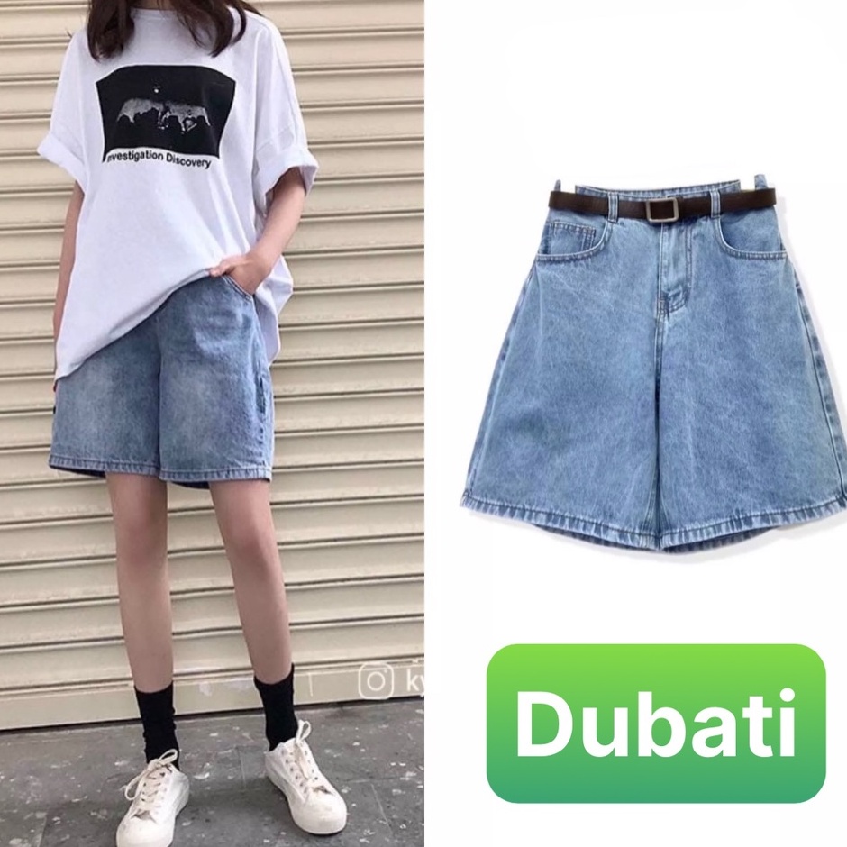 QUẦN SHORT SỌT JEAN LỬNG KIỂU NGỐ NỮ ỐNG SUÔNG RỘNG LƯNG CAO NÂNG MÔNG HÀN QUỐC SANG CHẢNH MỚI - DUBATI FASHION