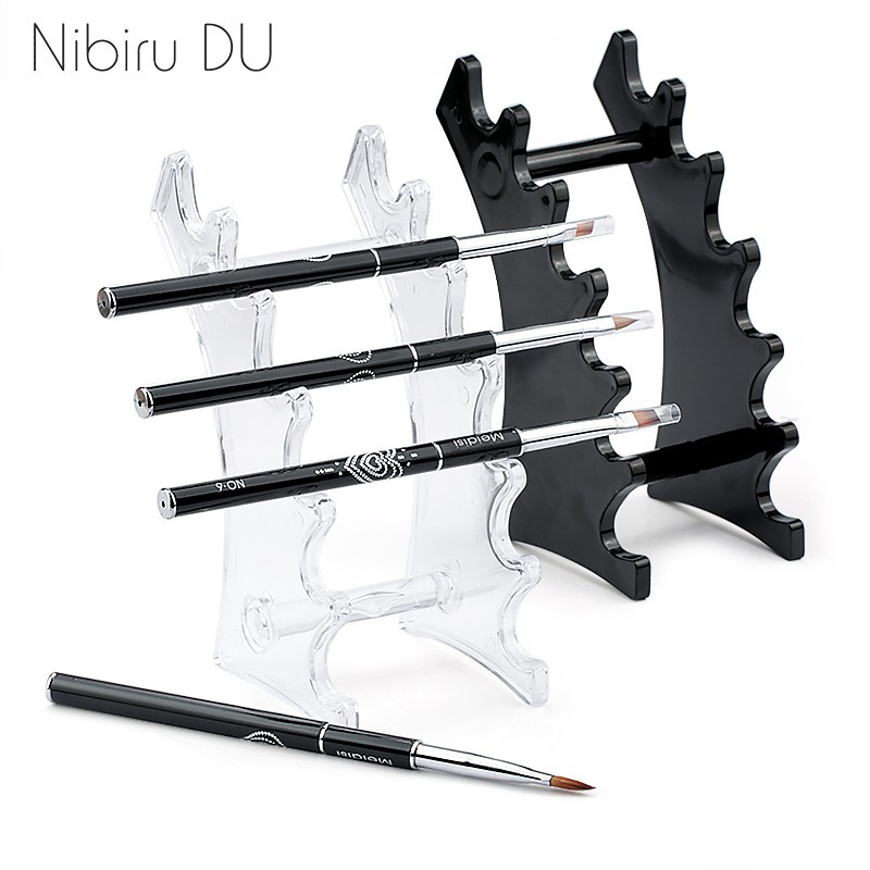 1 Bộ Giá Đỡ Cọ Vẽ Móng Tay Bằng Nhựa Acrylic Tiện Dụng