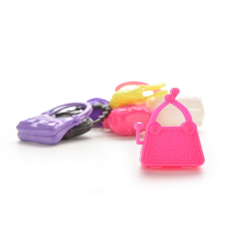 Set 10 Túi Xách Đeo Vai Cho Búp Bê Barbie Phong Cách Ngẫu Nhiên