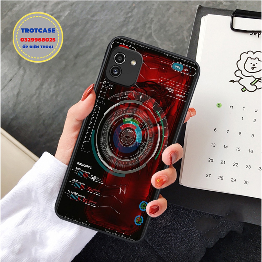 Ốp lưng điện thoại Samsung A03 / Samsung A03 Core - in hình vân điện quang xanh , vàng và đỏ mận siêu đẹp