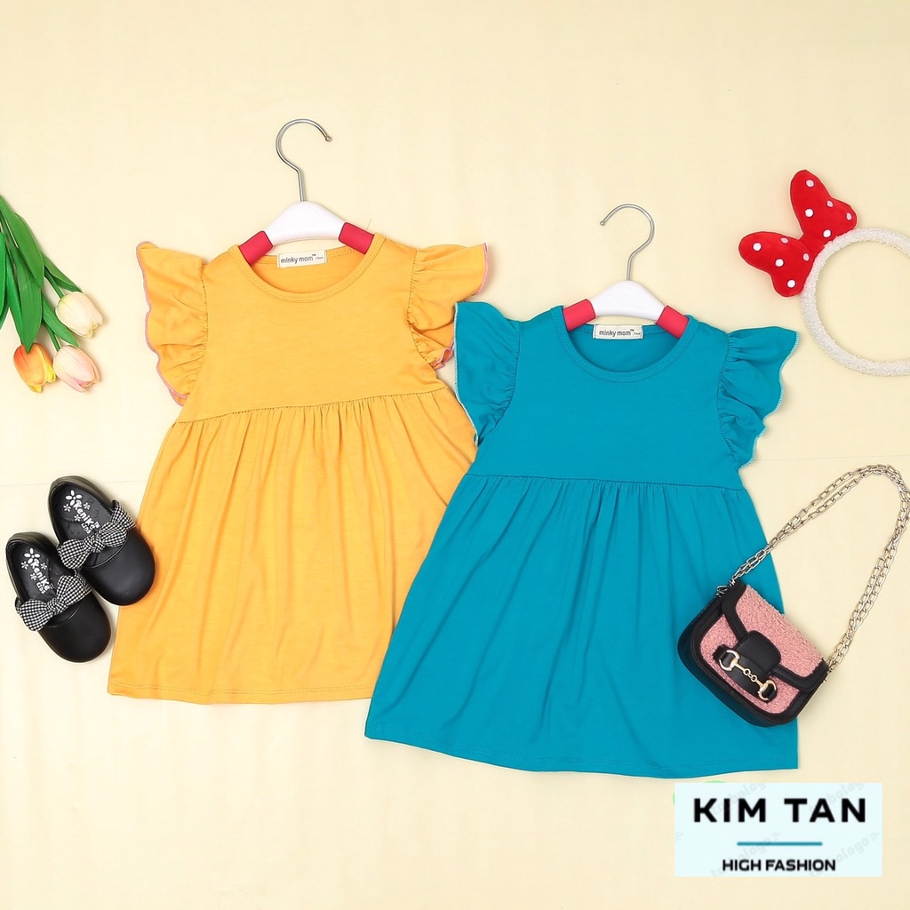 Váy MINKY MOM Cánh Tiên  ⚡FREESHIP⚡ Chất Thun Lạnh Cho Bé Gái Thoải Mái Thoáng Mát Ngày Hè