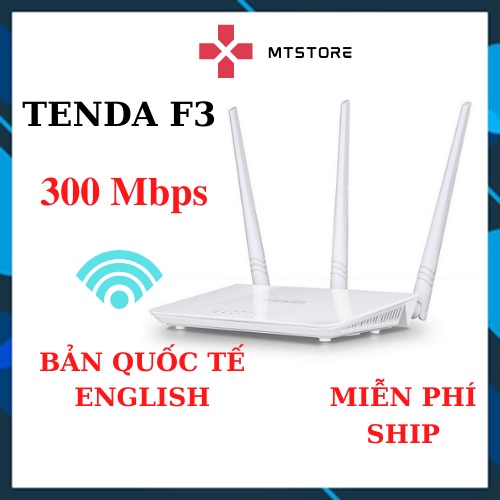 [ENGLISH BH 12T] Modem Wifi Tenda F3, Bộ thu phát Wifi tốc độ 300 Mbps, router wifi không dây cục phát wifi không dây