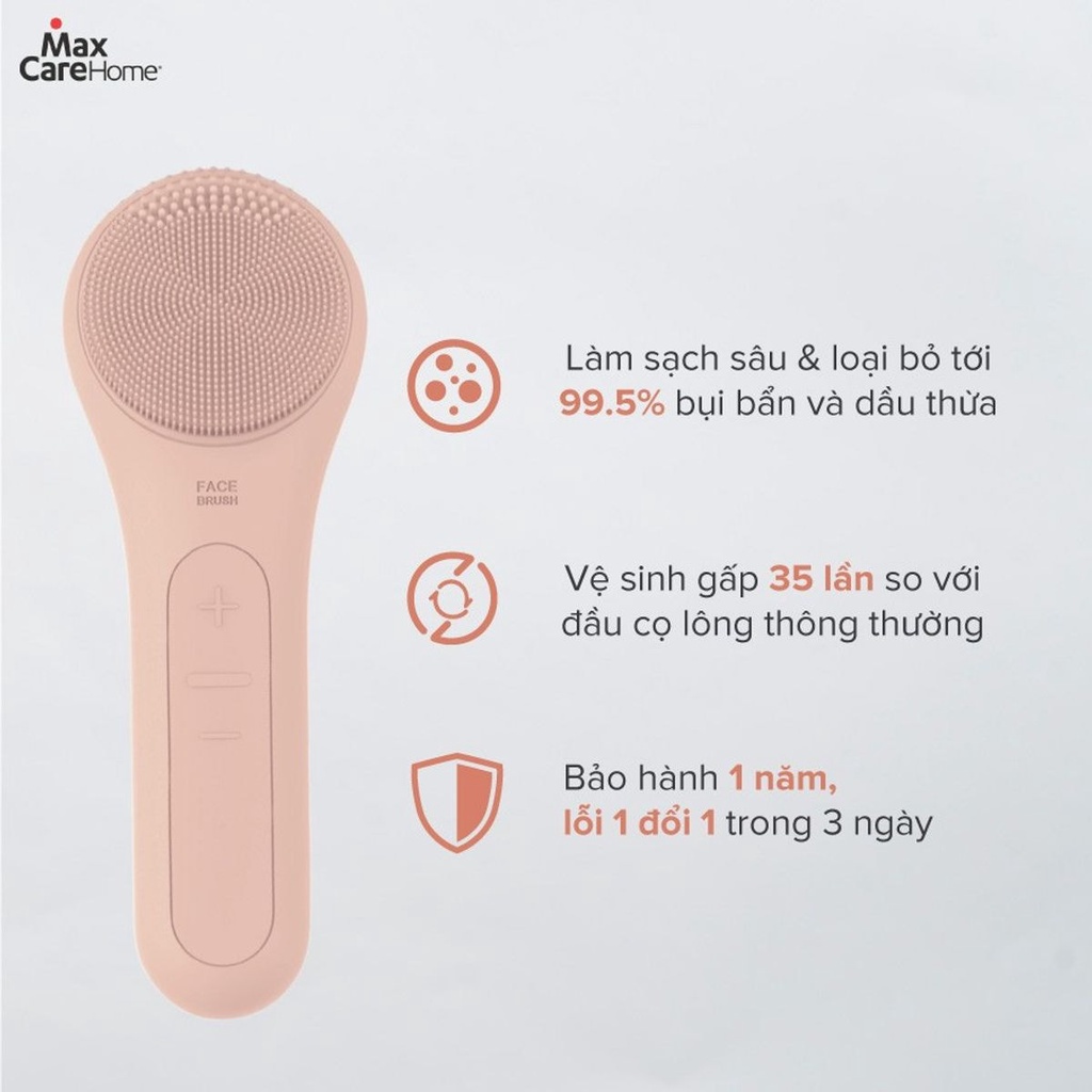 Máy rửa mặt mini cầm tay MAXCARE MAX999 chính hãng massage làm sạch sâu ngừa mụn cho da dầu mụn nhạy cảm khô mat xa