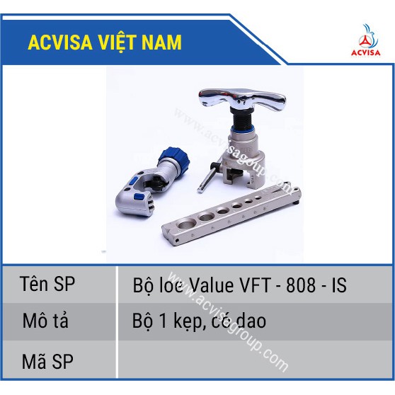 Bộ Loe Lệch Tâm Value Model: VFT-808-IS (1 Kẹp, Có Dao) (Bộ)