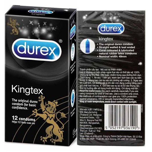 12 Bao Cao Su Durex Kingtex