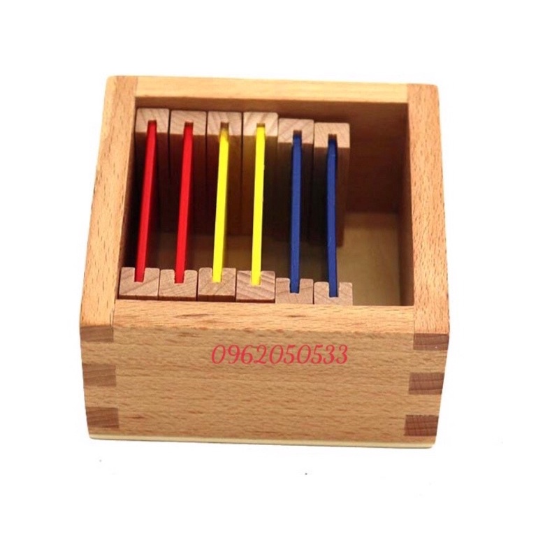Hộp phân biệt màu sắc , giáo cụ montessori