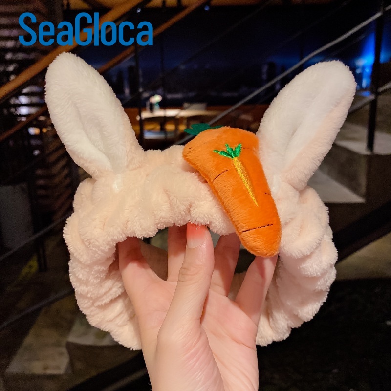 Băng đô SeaGloca hình dáng tai thỏ và cà rốt phong cách Hàn Quốc dễ thương