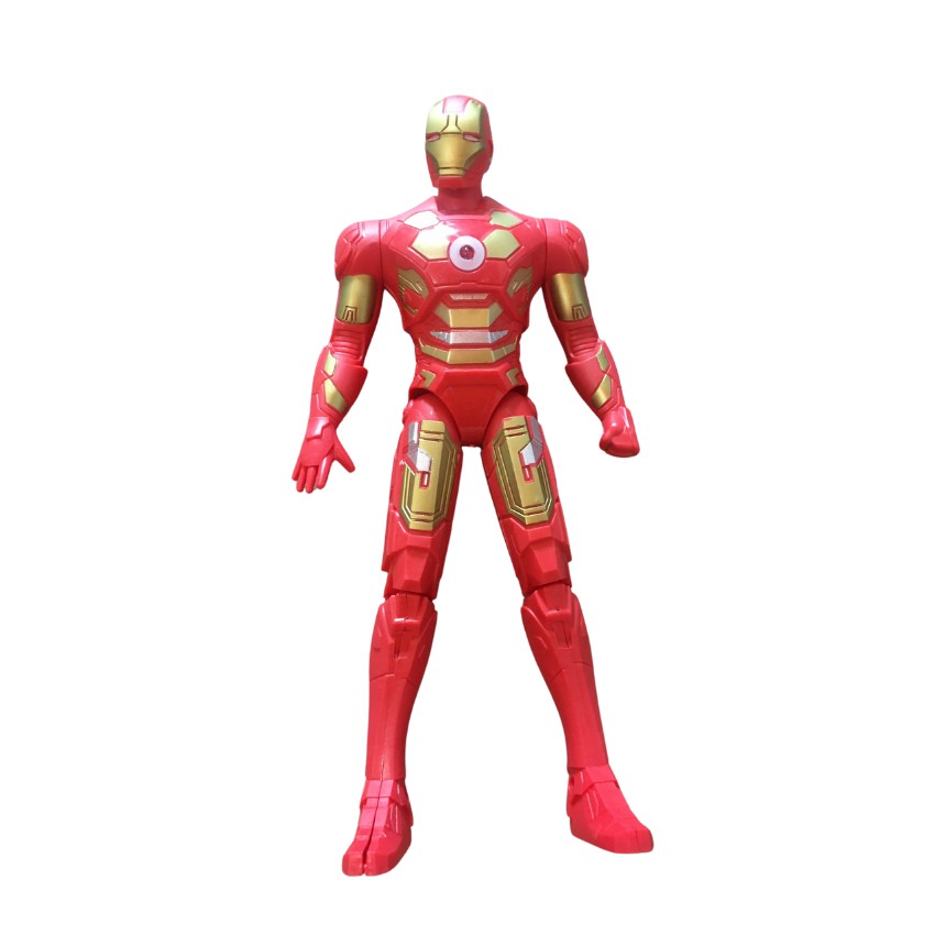 Đồ Chơi Mô Hình Siêu Anh Hùng IRON-MAN Người Sắt, Cao 27cm, Đèn LED Lấp Lánh, Chất Liệu Siêu Bền - MEOMEOSHOP2021