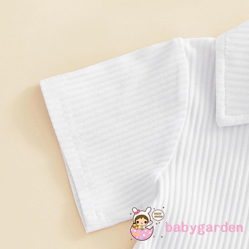 Set Áo Thun Ngắn Tay Cổ Chữ V Kèm Chân Váy Xếp Ly Cho Bé Gái 1-6 Tuổi