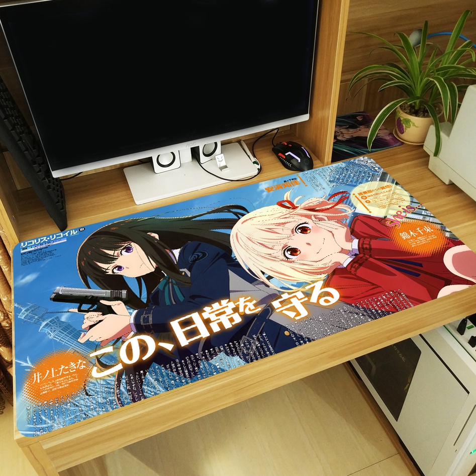 Tấm Lót Chuột Chống Trượt In Hình Anime Lycoris Recoil Nishikigi Chisato Inoue Takina