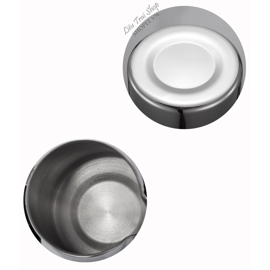 Ca đánh sữa mỏ dài ca rót bọt sữa vòi dài cao cấp inox 304 pha cà phê capuchino latte