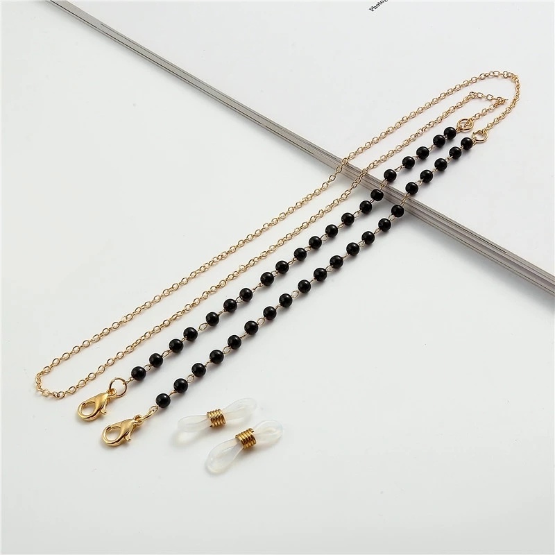 Dây Đeo Mắt Kính Đính Hạt Ngọc Trai Acrylic Thời Trang Cho Nữ