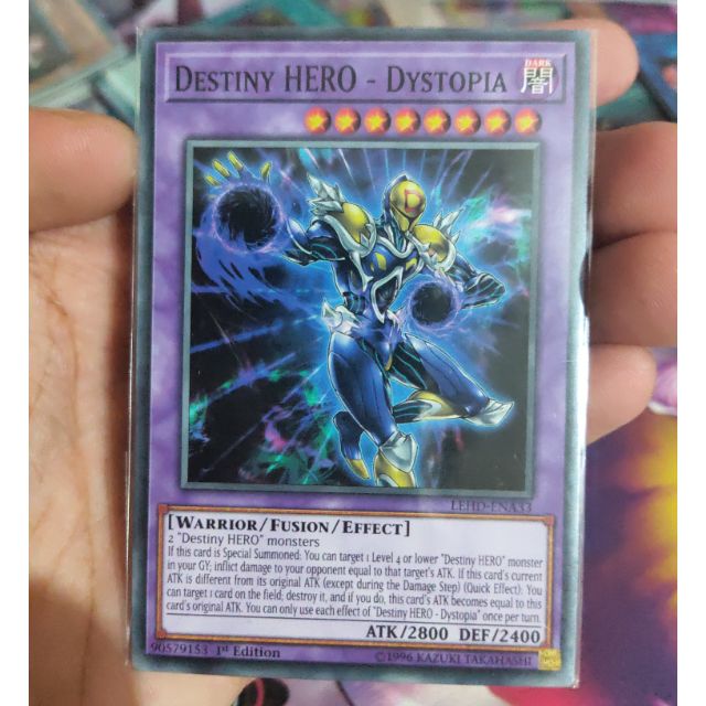 Thẻ Bai Yugioh Chinh Hang Destiny Hero Dystopia Shopee Việt Nam