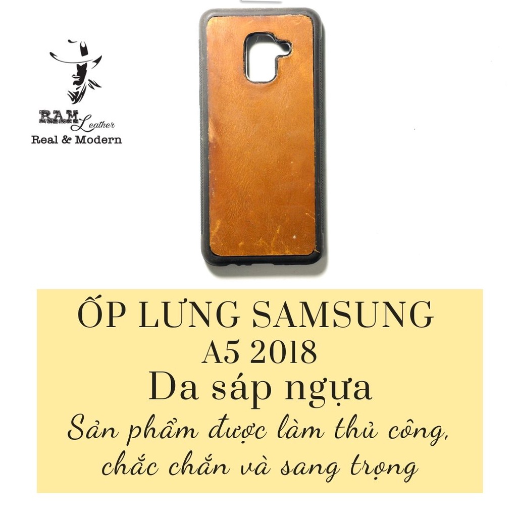 Ốp Lưng SAMSUNG A5 2018 Da Bò Thật RAM Leather