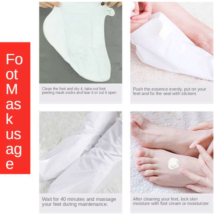 Lavender Exfoliation, Whitening and Moisturizing Foot Mask, Skin Care Foot Mask Hand Mask, Peeling Foot Mask, Remove Dead Skin and Calluses, Reduce Fine Lines, Plant Careot Care,foot Care