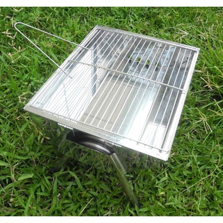 Bếp nướng than hoa, bếp nướng gấp gọn VIS bằng inox, kt 35*30*24cm