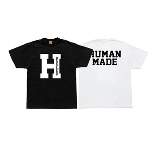 Áo thun tay ngắn in chữ Burst Money Human Made H cổ điển thời trang cho nam và nữ
