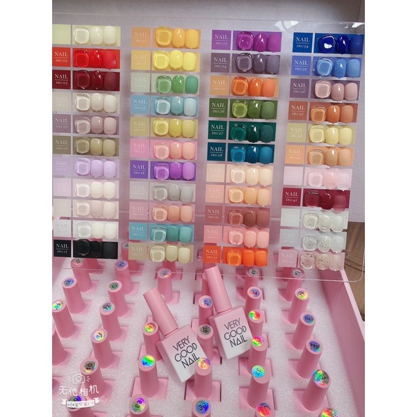 Sét sơn Very Good Nail bảng 44 màu, tặng bảng màu, base, top hot trend 2021