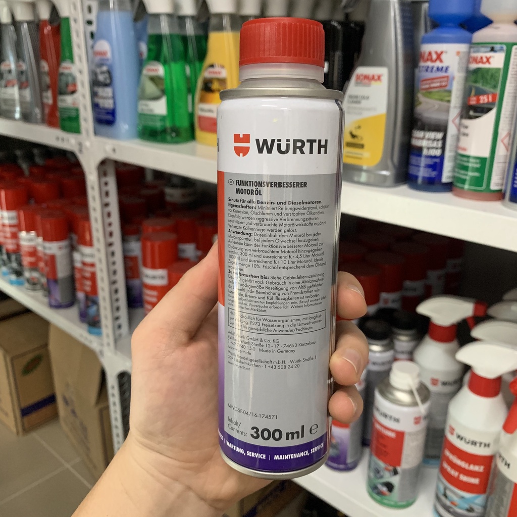 PHỤ GIA PHỤC HỒI CÔNG SUẤT ĐỘNG CƠ XE HƠI WURTH ENGINE OIL TREATMENT 300M