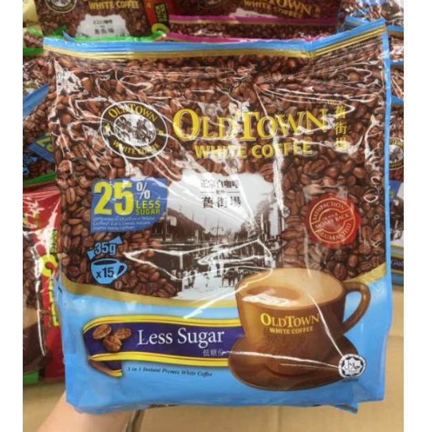 Cà Phê trắng Oldtown Less Sugar Malaysia mua 1 tặng 1