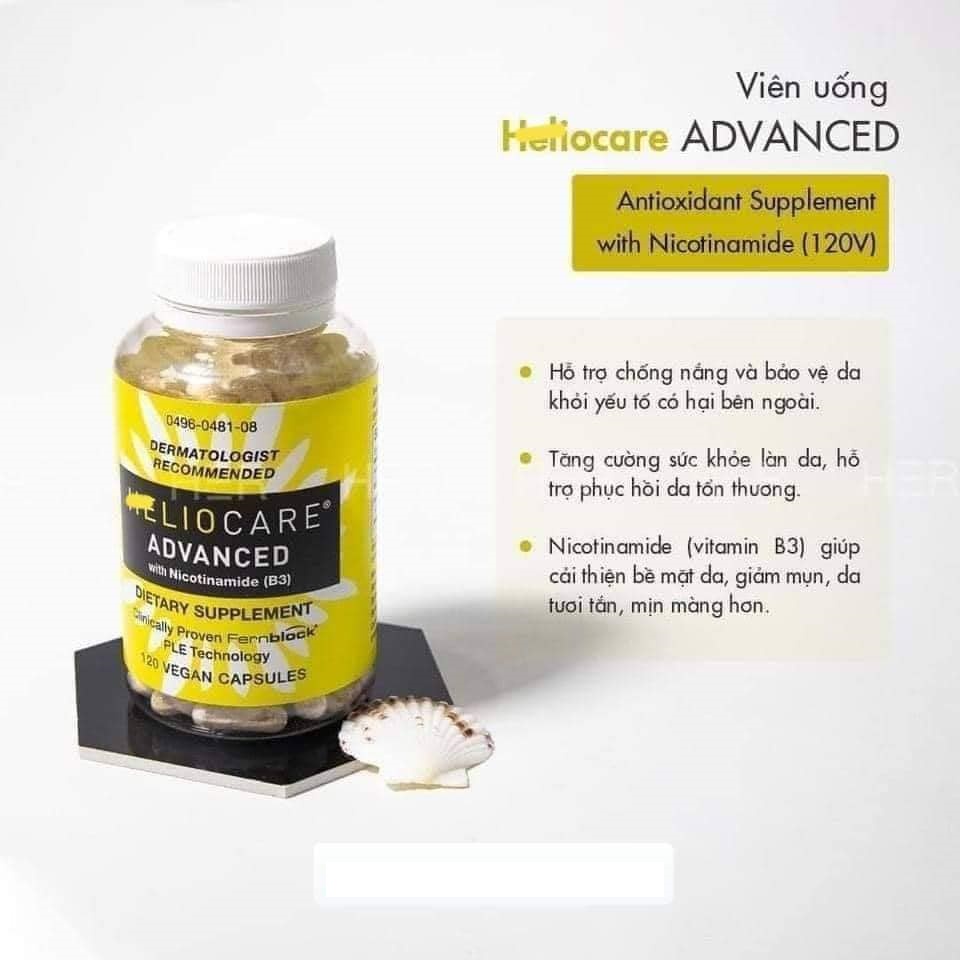 Viên Uống Chống Nắng Heliocare Advanced With Nicotinamide (120 viên)