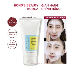 Sữa rửa mặt COSRX Low PH Good Morning Gel Cleanser 150ml Dạng Gel giảm mụn, sạch sâu - HONGS BEAUTY