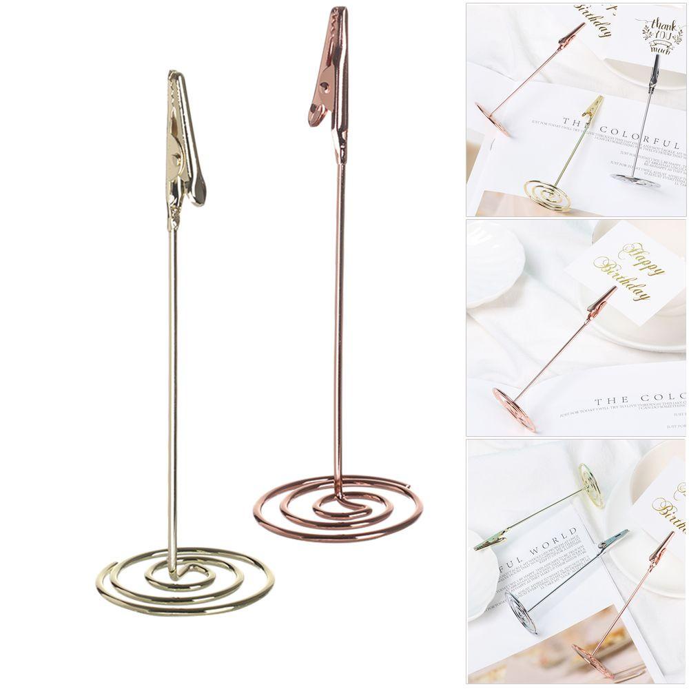 UUMIR 1 Kẹp Giấy Kim Loại Kẹp Ảnh Để Bàn Trang Trí Tiệc Cưới