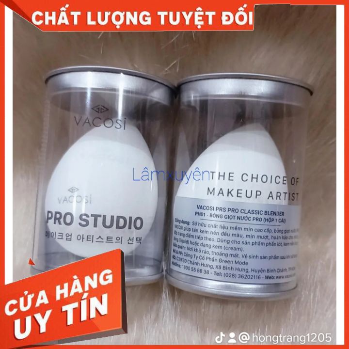 VACOSI PRS PRO CLASSIC BLENDER PH01_BÔNG GIỌT NƯỚC VACOSI PRO (HỘP 1 CÁI)  bông phấn mềm mịn, dễ tán đều lớp
