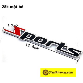 TEM CHỮ NỔI LOGO SPORT TRANG TRÍ XE MÁY ÔTÔ