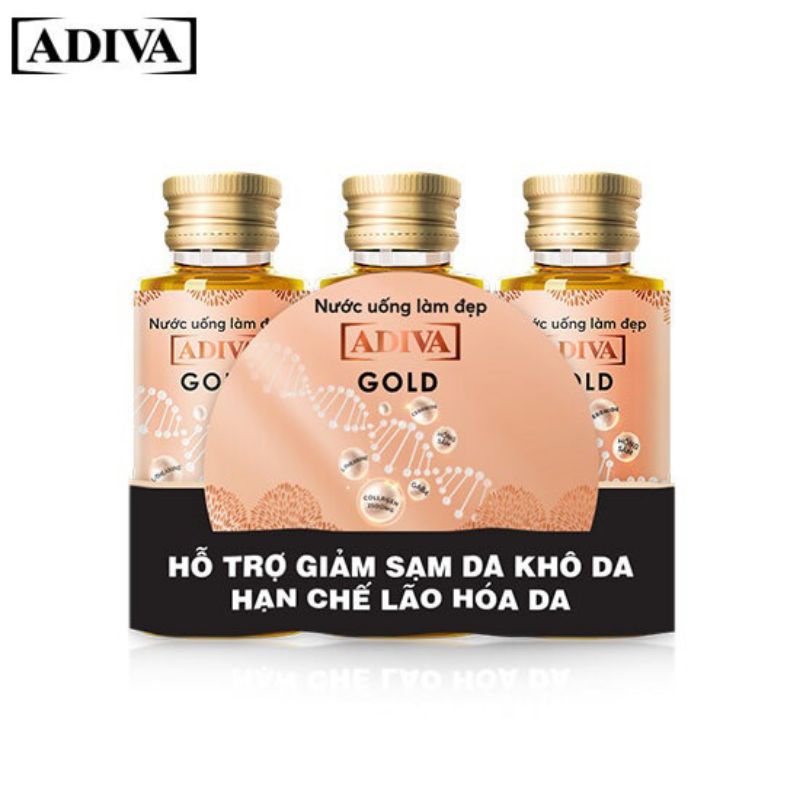 Nước uống làm đẹp Collagen ADIVA Gold_Back 3 chai