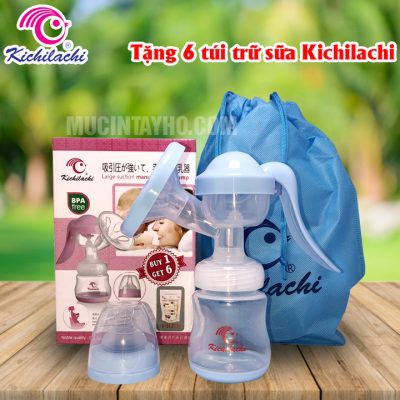 [Tặng 6 túi trữ sữa] Máy hút sữa Kichilachi mẫu mới - cải tiến về lực hút
