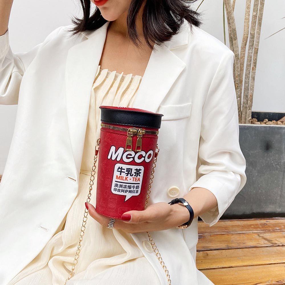 Túi Đeo Vai Bằng Da PU Hình Bắp Rang Bơ Ngộ Nghĩnh Cho Nữ