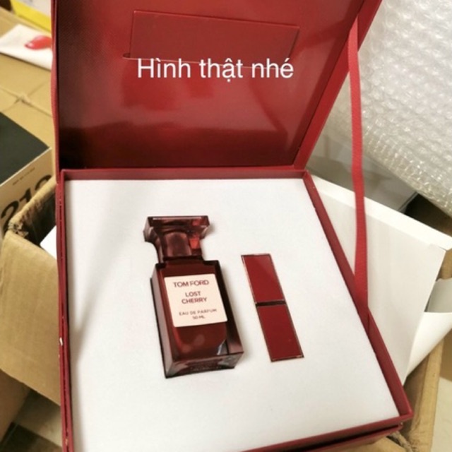 Set Nước hoa và Son Tom Ford Lost Cherry
